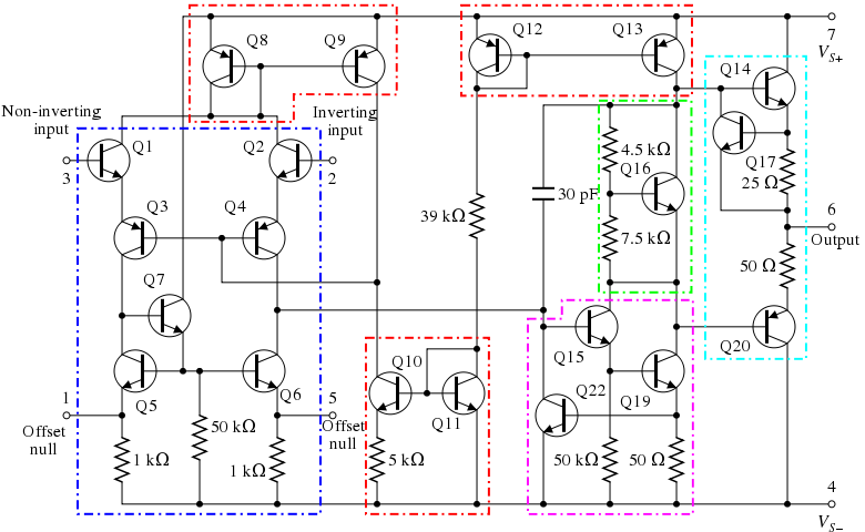 Mạch bên trong IC 741